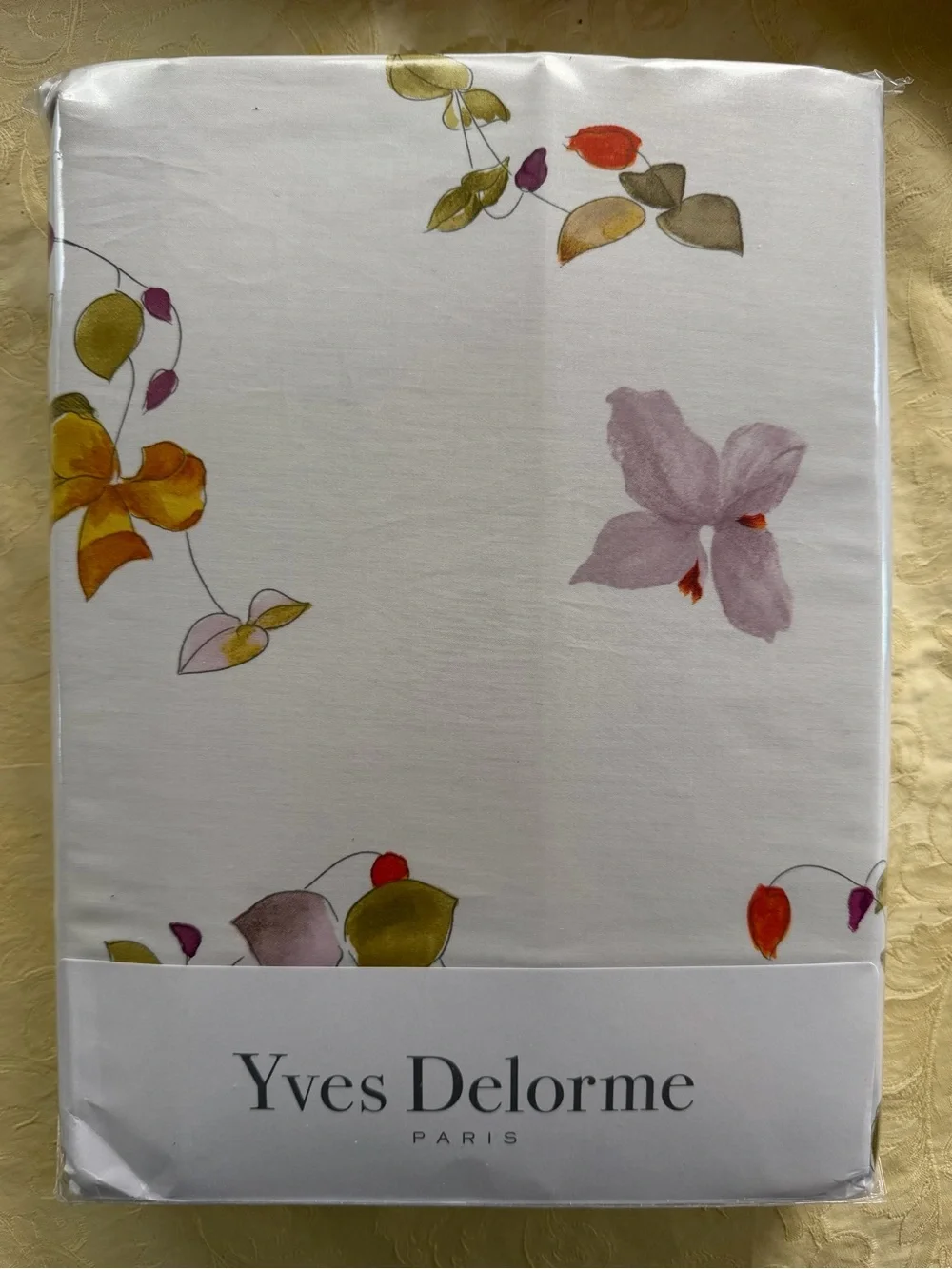 YVES DELORME ECLATS LILA KING DUVET COVER NIP